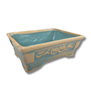 Vaso de Cerâmica Oriental Ikebana Montana G Para Bonsai Quadrado 10x20x26