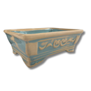 Vaso de Cerâmica Oriental Ikebana Montana G Para Bonsai Quadrado 10x20x26