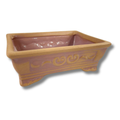 Vaso de Cerâmica Oriental Ikebana Montana G Para Bonsai Quadrado 10x20x26