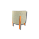 Vaso Nórdico Areia Polietileno 34cm 4 Pés Madeira Plantas
