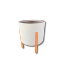 Vaso Nórdico Areia Polietileno 34cm 4 Pés Madeira Plantas